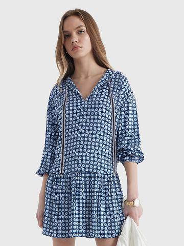 Női Tommy Hilfiger Dot Print Dresses Színes | HU 59YXF